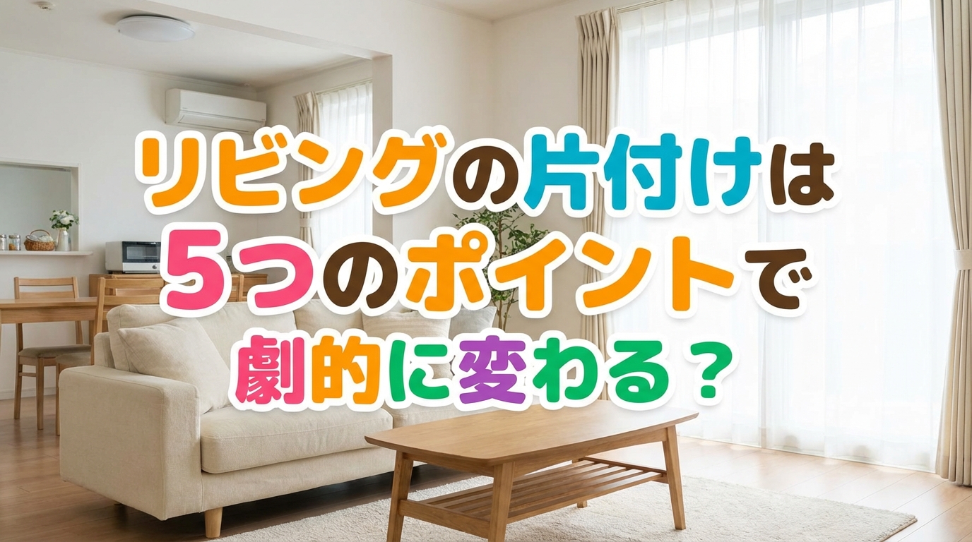 リビングの片付けは５つのポイントで劇的に変わる？