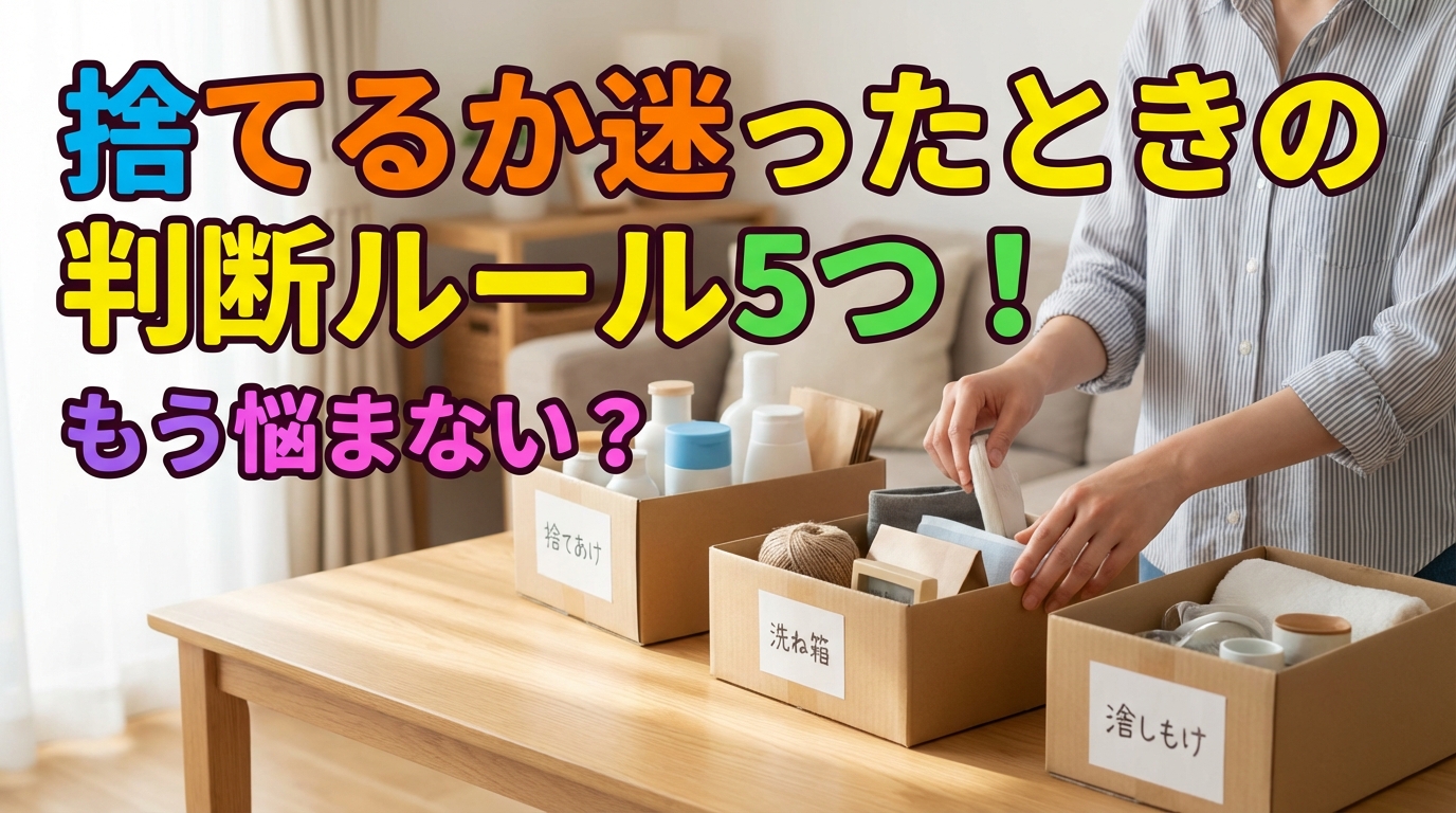 捨てるか迷ったときの判断ルール5つ！もう悩まない？