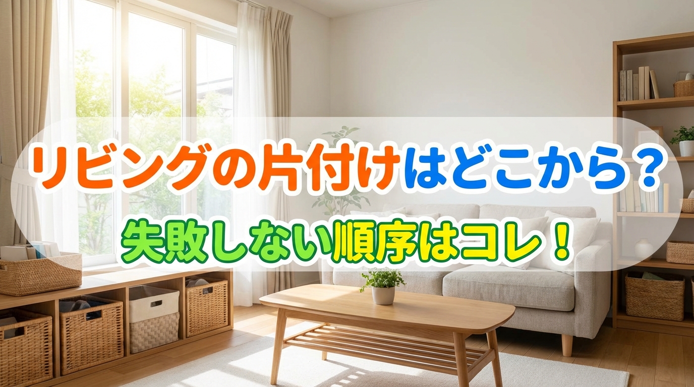 リビングの片付けはどこから？失敗しない順序はコレ！