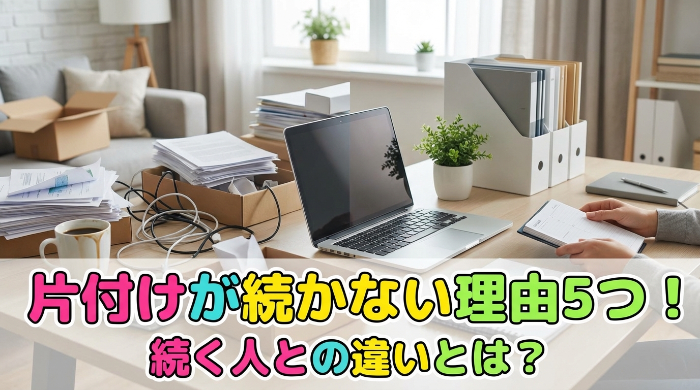 片付けが続かない理由5つ！続く人との違いとは？