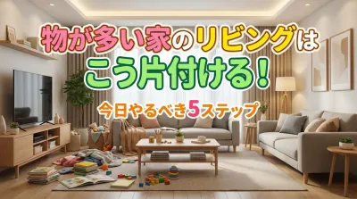 物が多い家のリビングはこう片付ける！今日やるべき5ステップ
