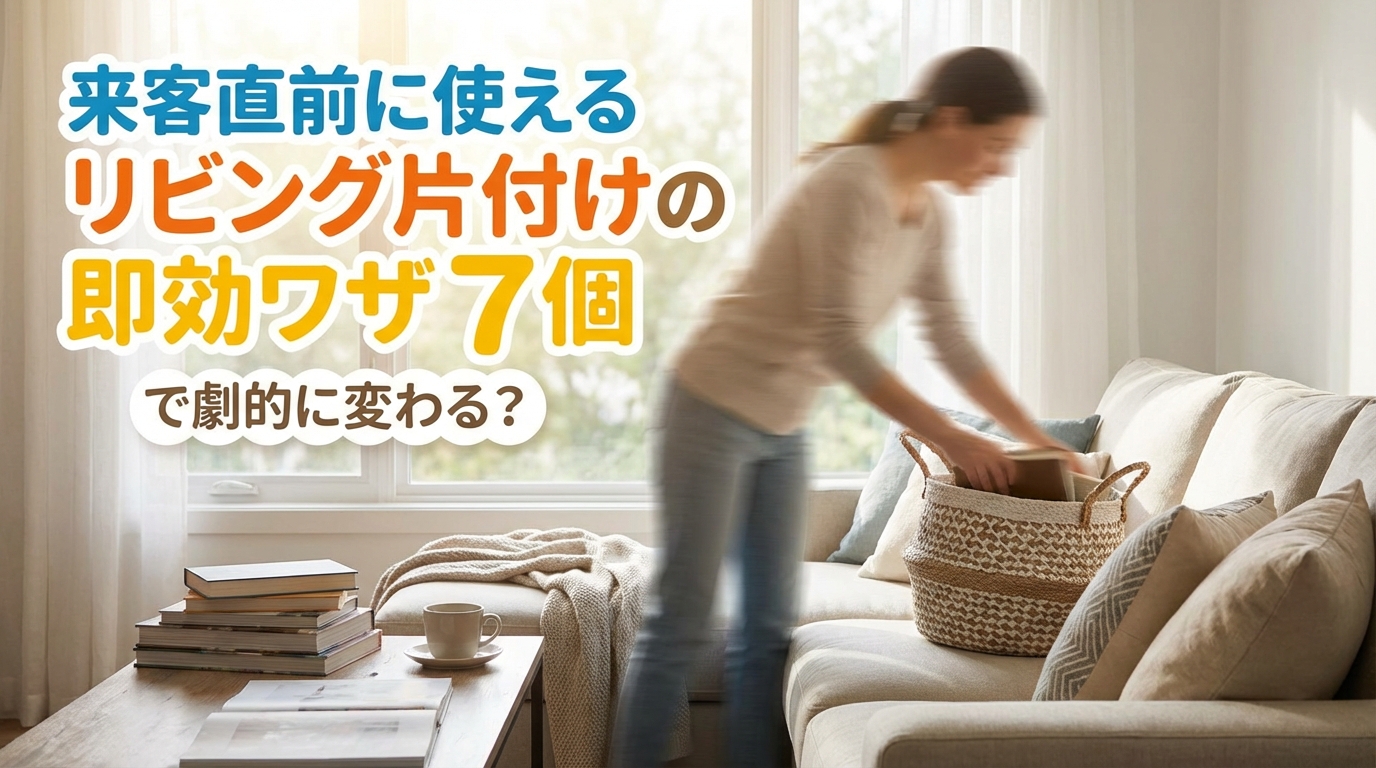 来客直前に使えるリビング片付けの即効ワザ7個で劇的に変わる？