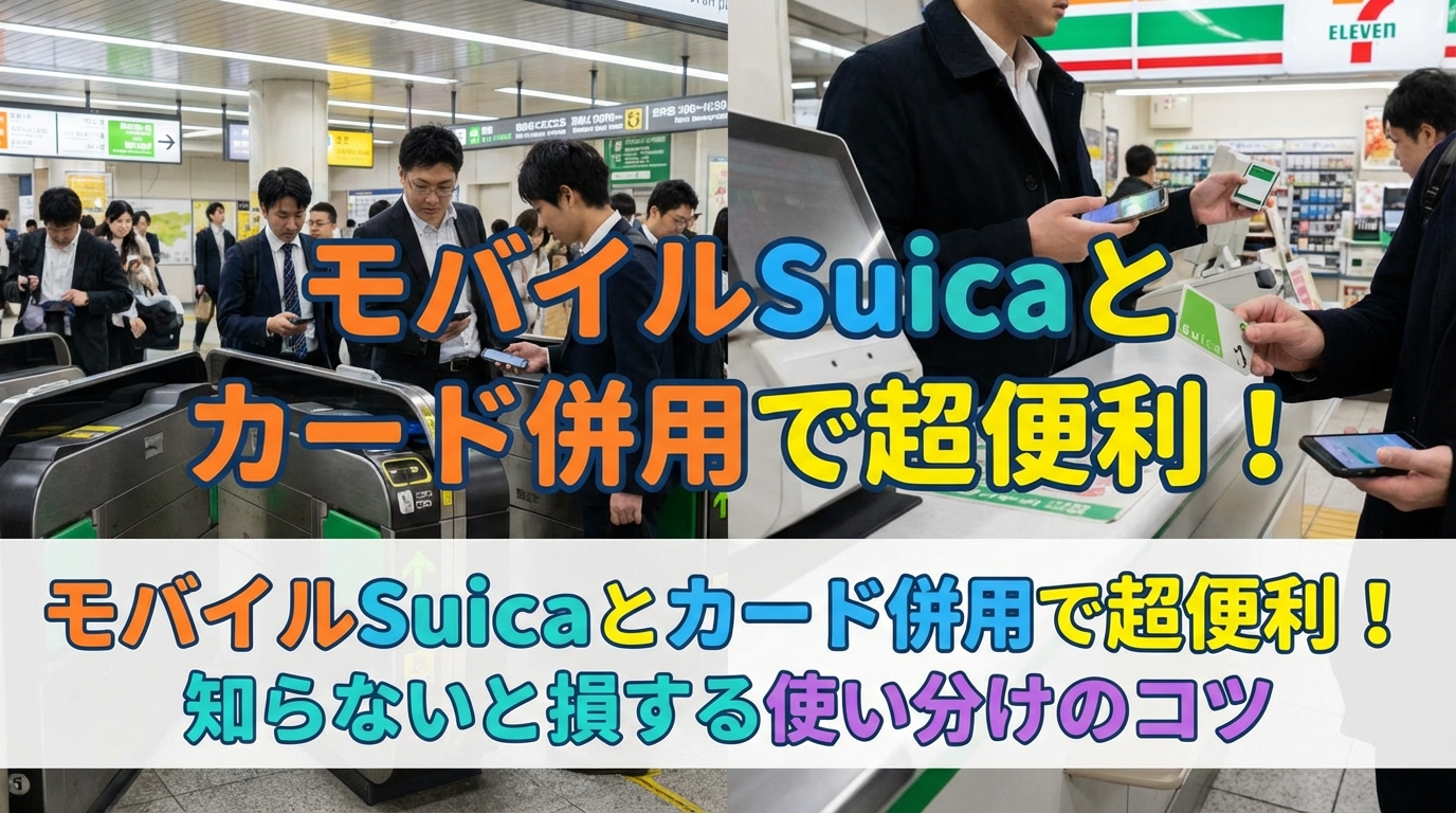 モバイルSuicaとカード併用で超便利！知らないと損する使い分けのコツ