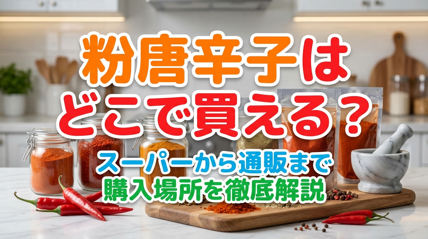 粉唐辛子はどこで買える?スーパーから通販まで購入場所を徹底解説