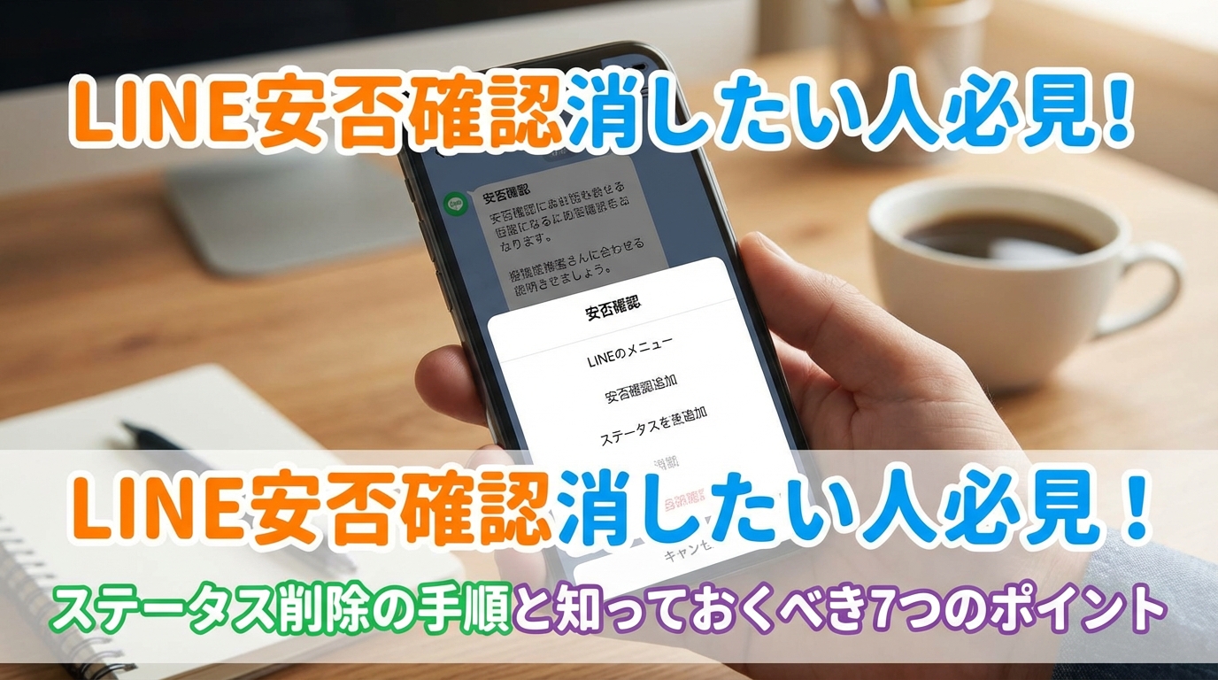 LINE安否確認消したい人必見！ステータス削除の手順と知っておくべき7つのポイント
