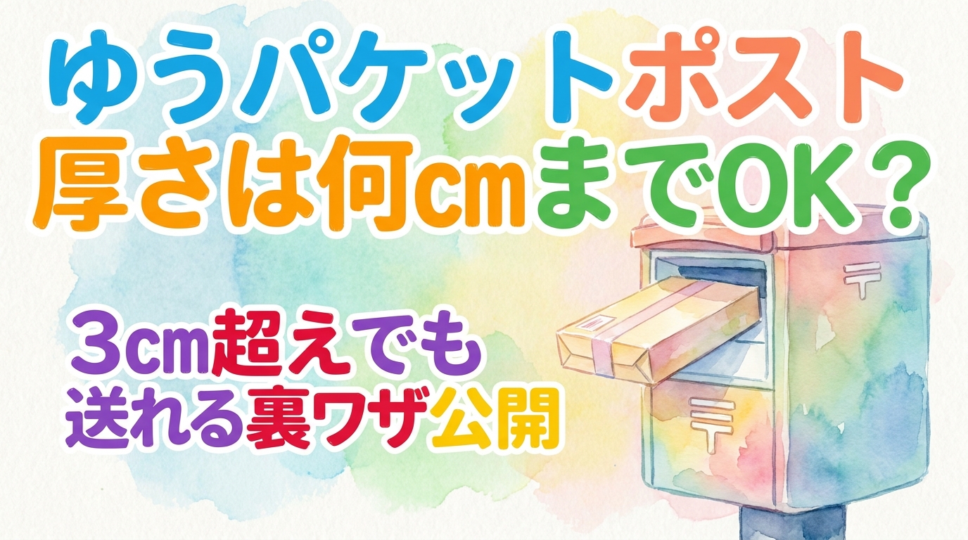 ゆうパケットポスト厚さは何cmまでOK？3cm超えでも送れる裏ワザ公開