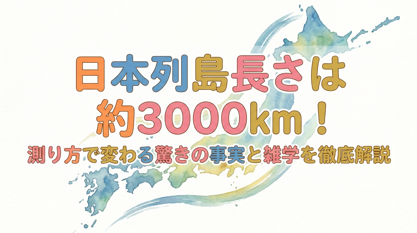 日本列島長さは約3000km!測り方で変わる驚きの事実と雑学を徹底解説