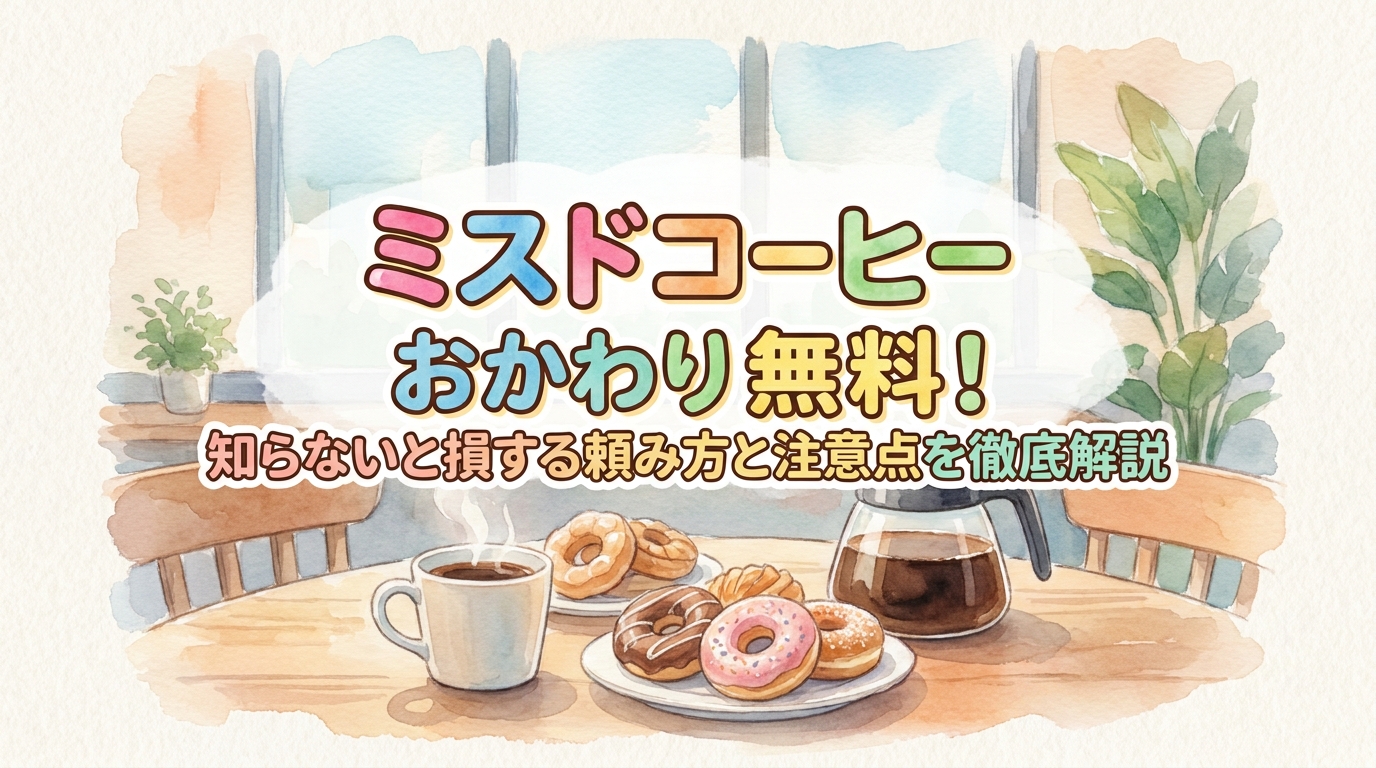 ミスドコーヒーおかわり無料!知らないと損する頼み方と注意点を徹底解説