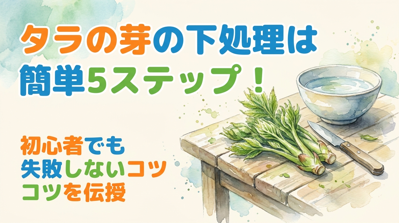タラの芽の下処理は簡単5ステップ！初心者でも失敗しないコツを伝授