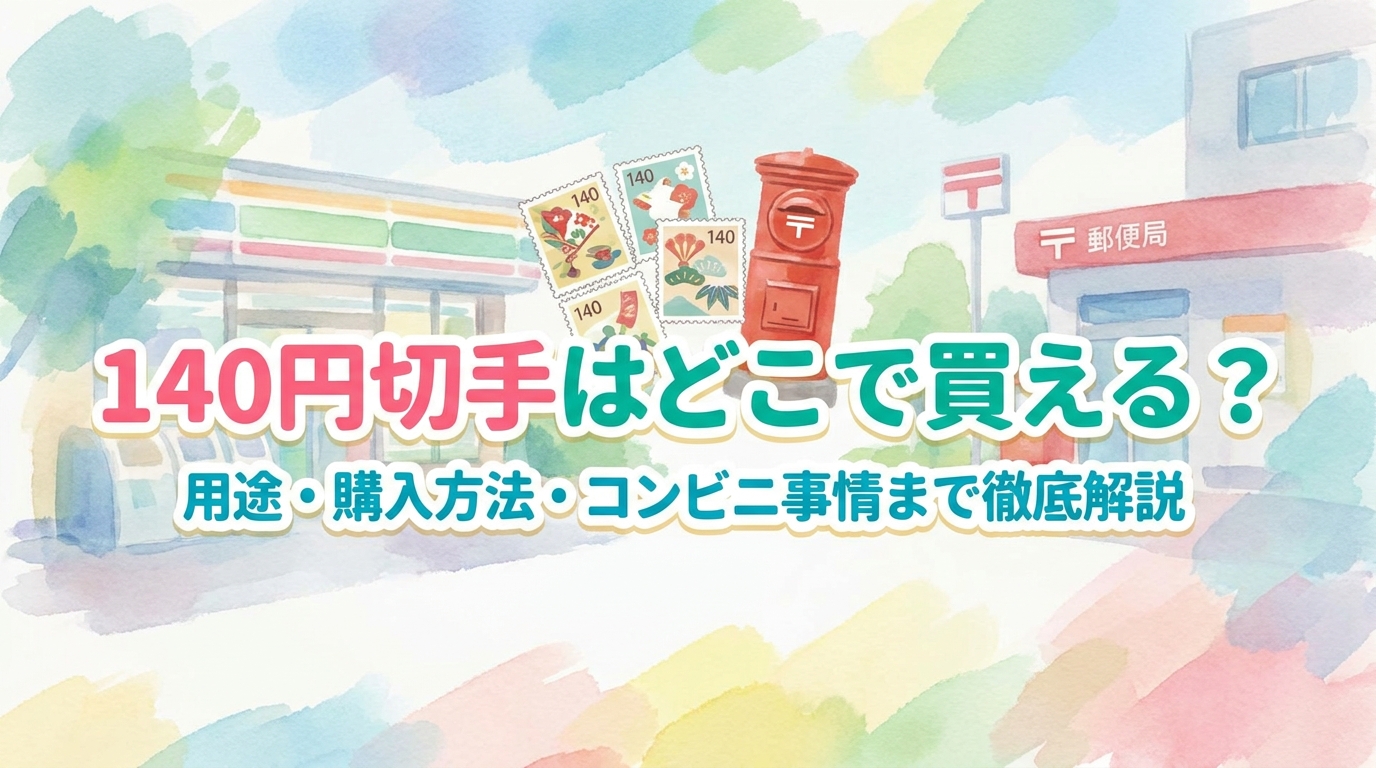 140円切手はどこで買える?用途・購入方法・コンビニ事情まで徹底解説