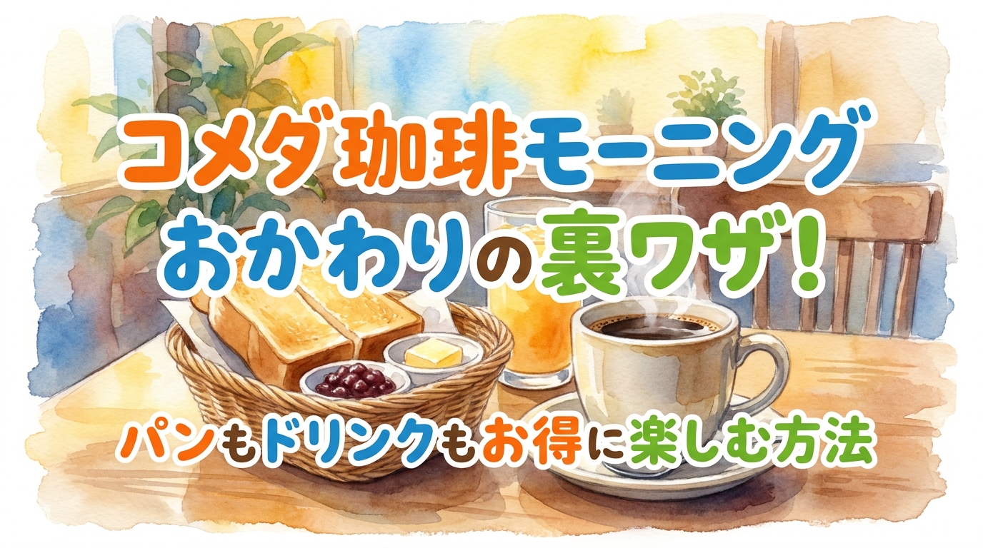 コメダ珈琲モーニングおかわりの裏ワザ！パンもドリンクもお得に楽しむ方法