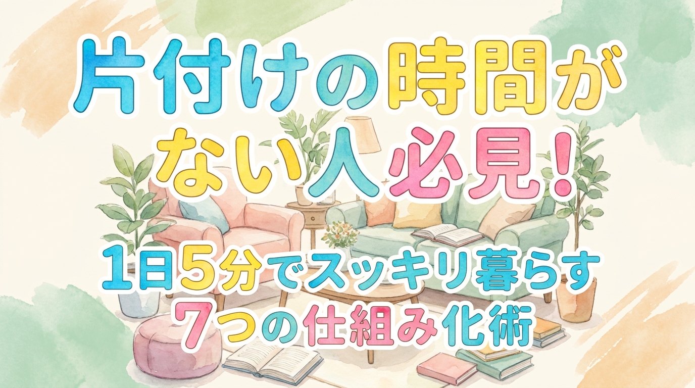 片付けの時間がない人必見!1日5分でスッキリ暮らす7つの仕組み化術
