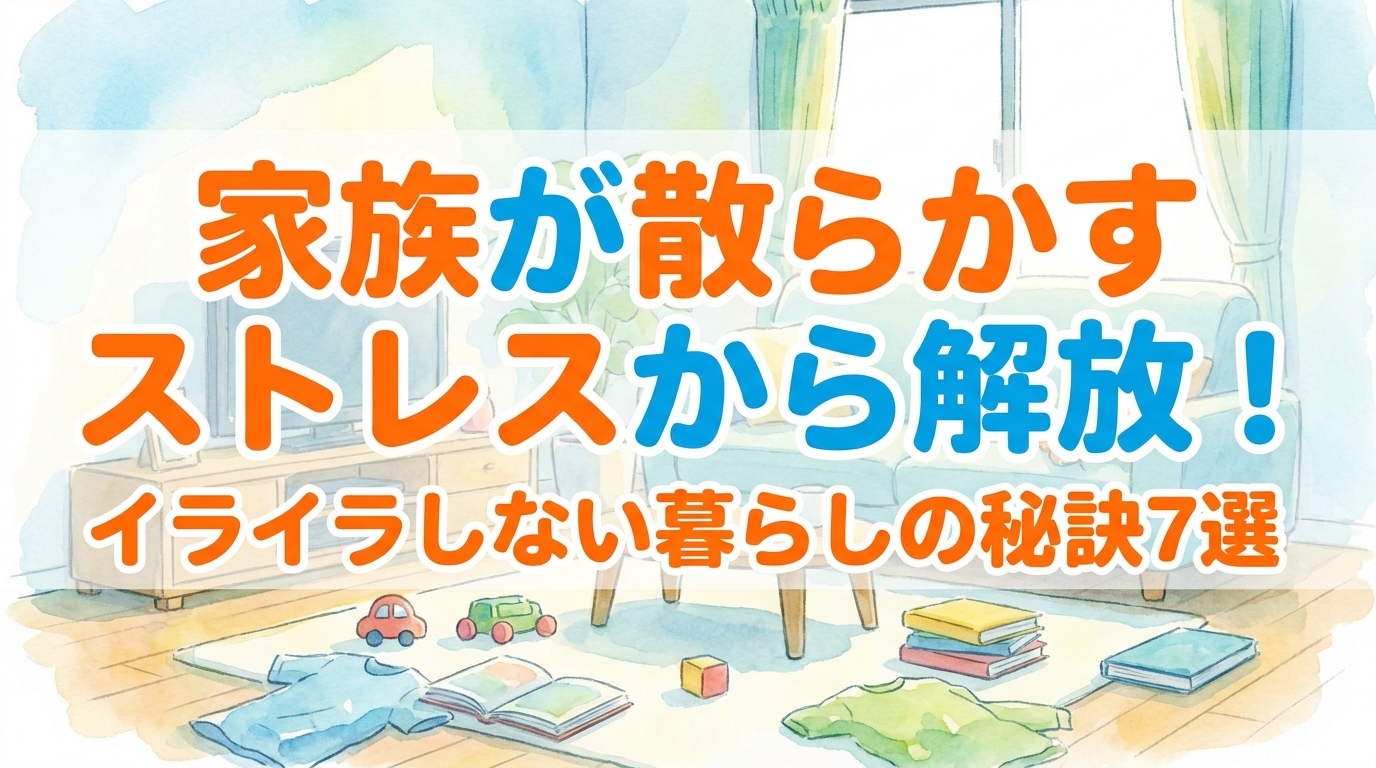家族が散らかすストレスから解放!イライラしない暮らしの秘訣7選