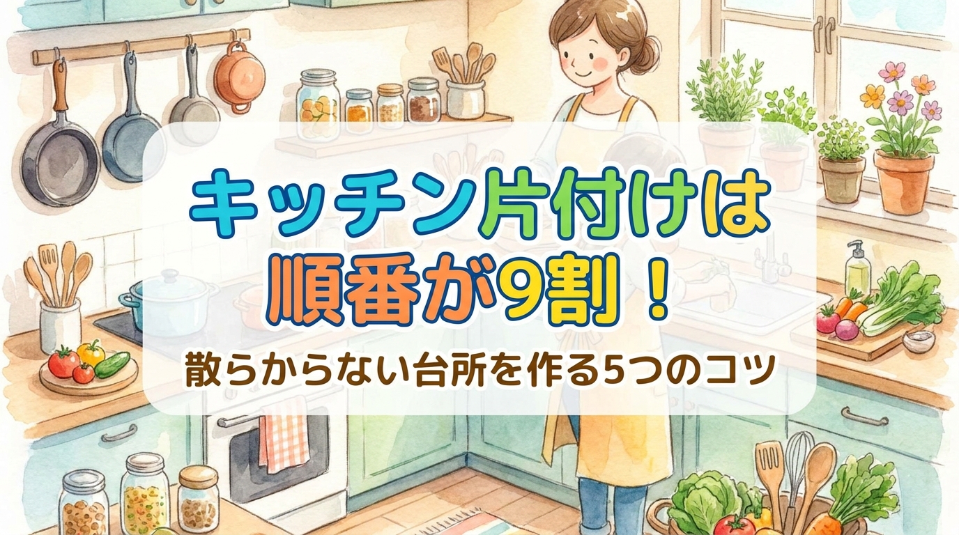 キッチン片付けは順番が9割!散らからない台所を作る5つのコツ