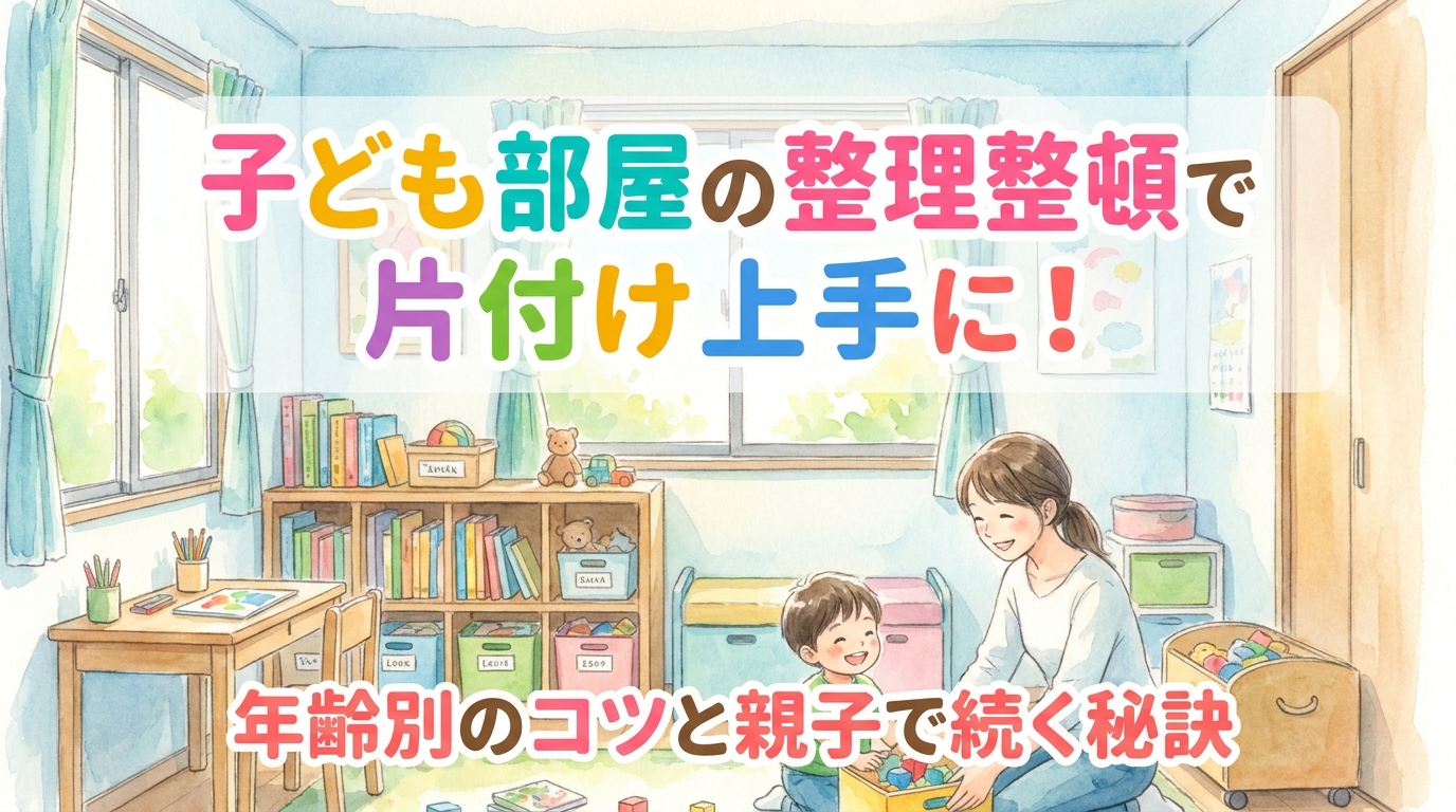 子ども部屋の整理整頓で片付け上手に!年齢別のコツと親子で続く秘訣