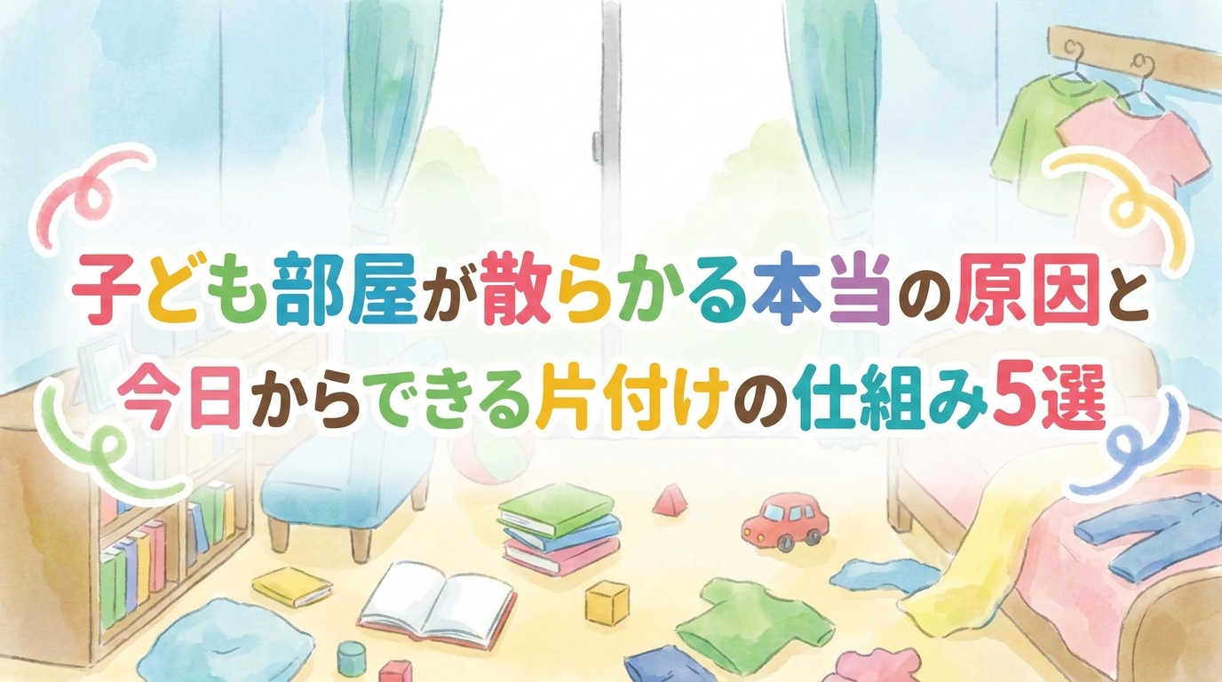子ども部屋が散らかる本当の原因と今日からできる片付けの仕組み5選