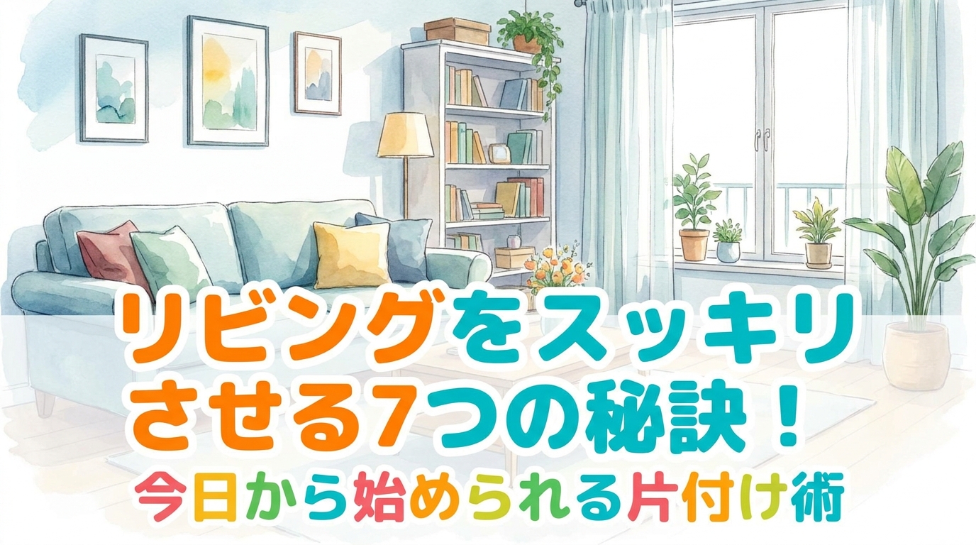 リビングをスッキリさせる7つの秘訣！今日から始められる片付け術