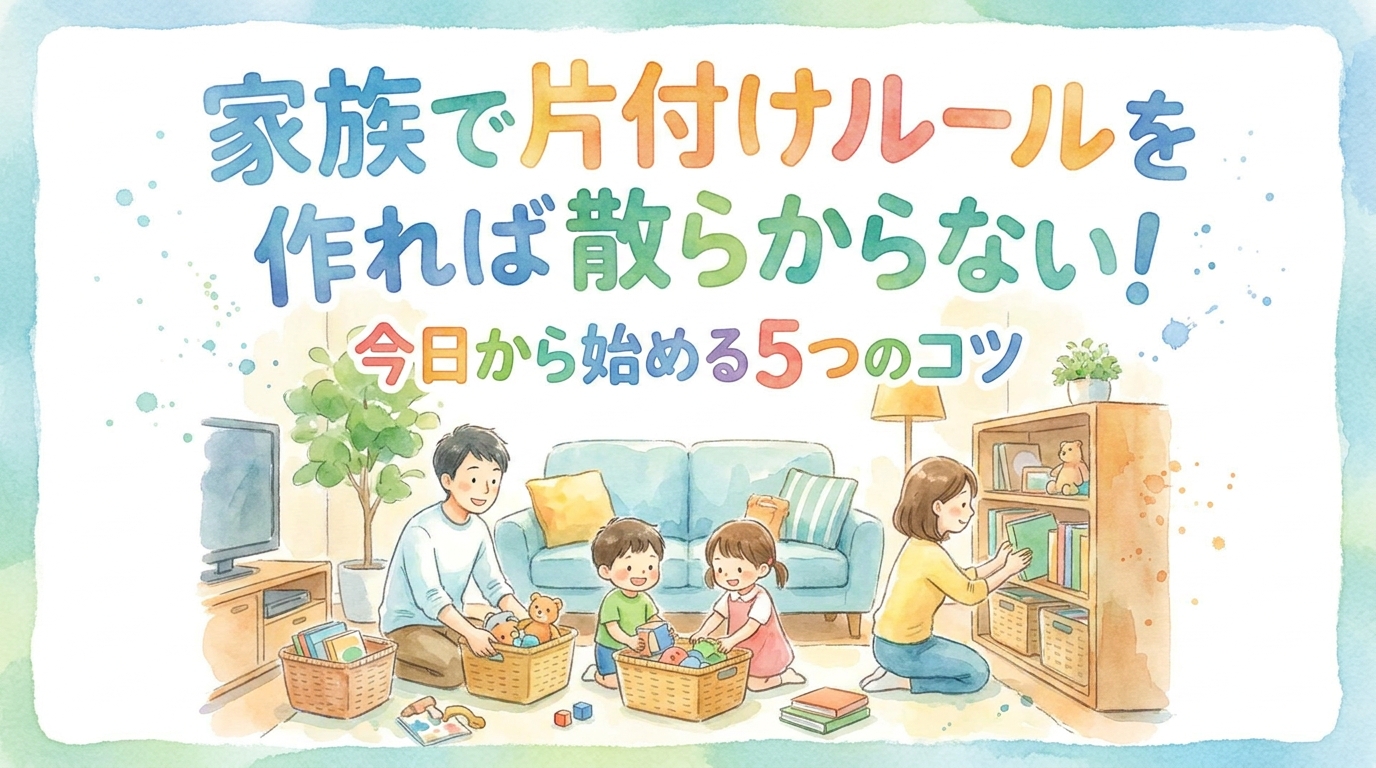 家族で片付けルールを作れば散らからない！今日から始める5つのコツ