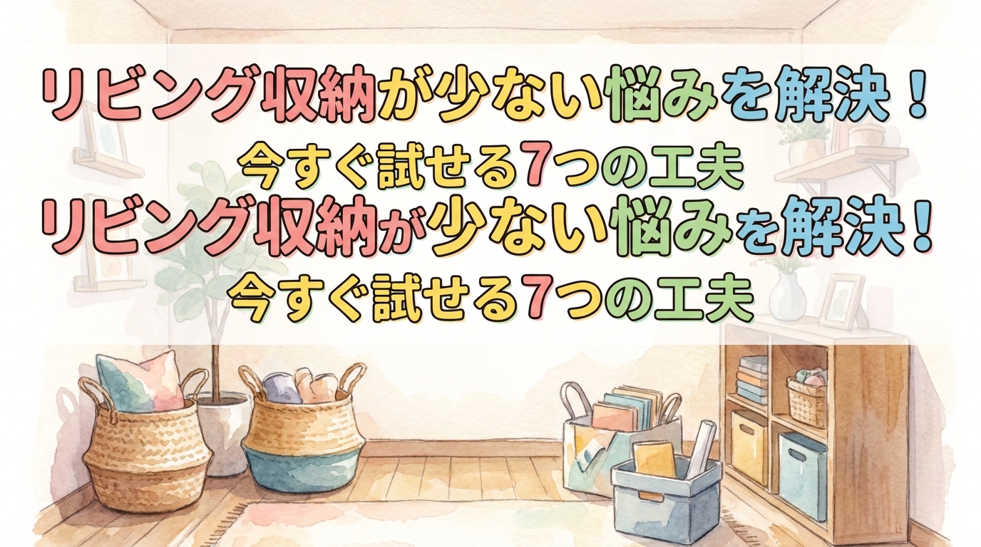 リビング収納が少ない悩みを解決!今すぐ試せる7つの工夫