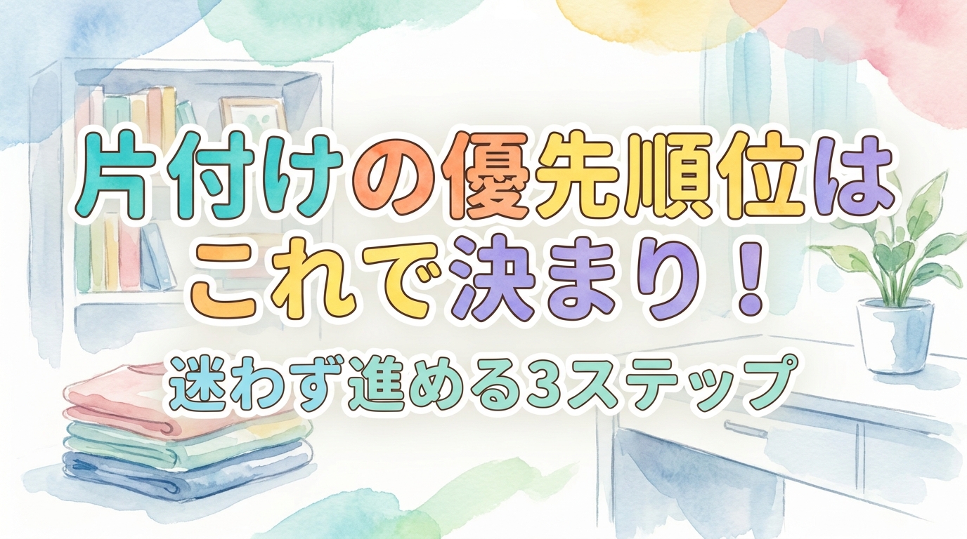片付けの優先順位はこれで決まり！迷わず進める3ステップ