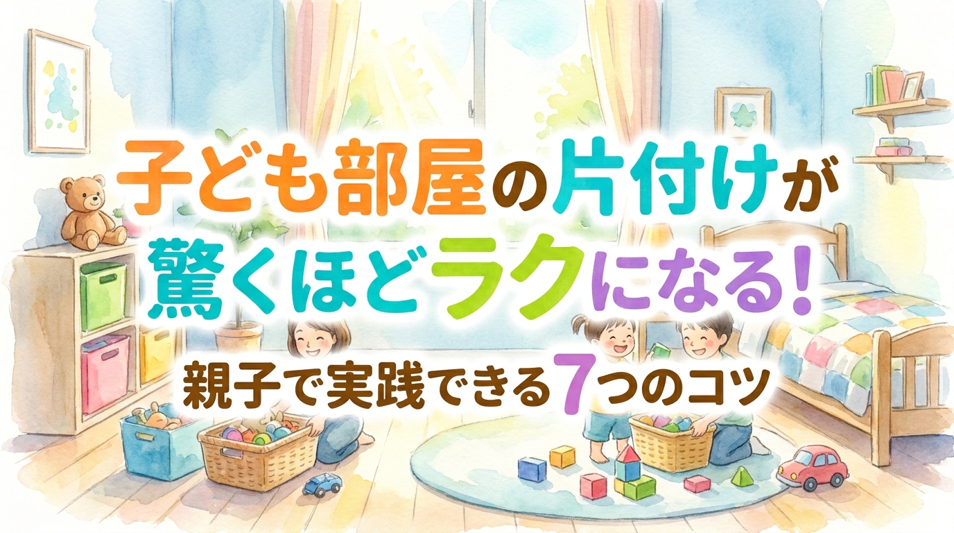 子ども部屋の片付けが驚くほどラクになる！親子で実践できる7つのコツ