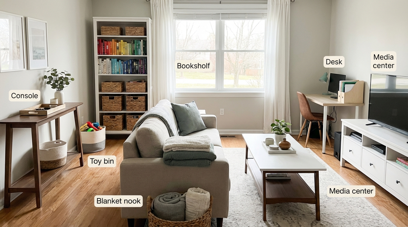 リビング片付け5つのポイント実践例