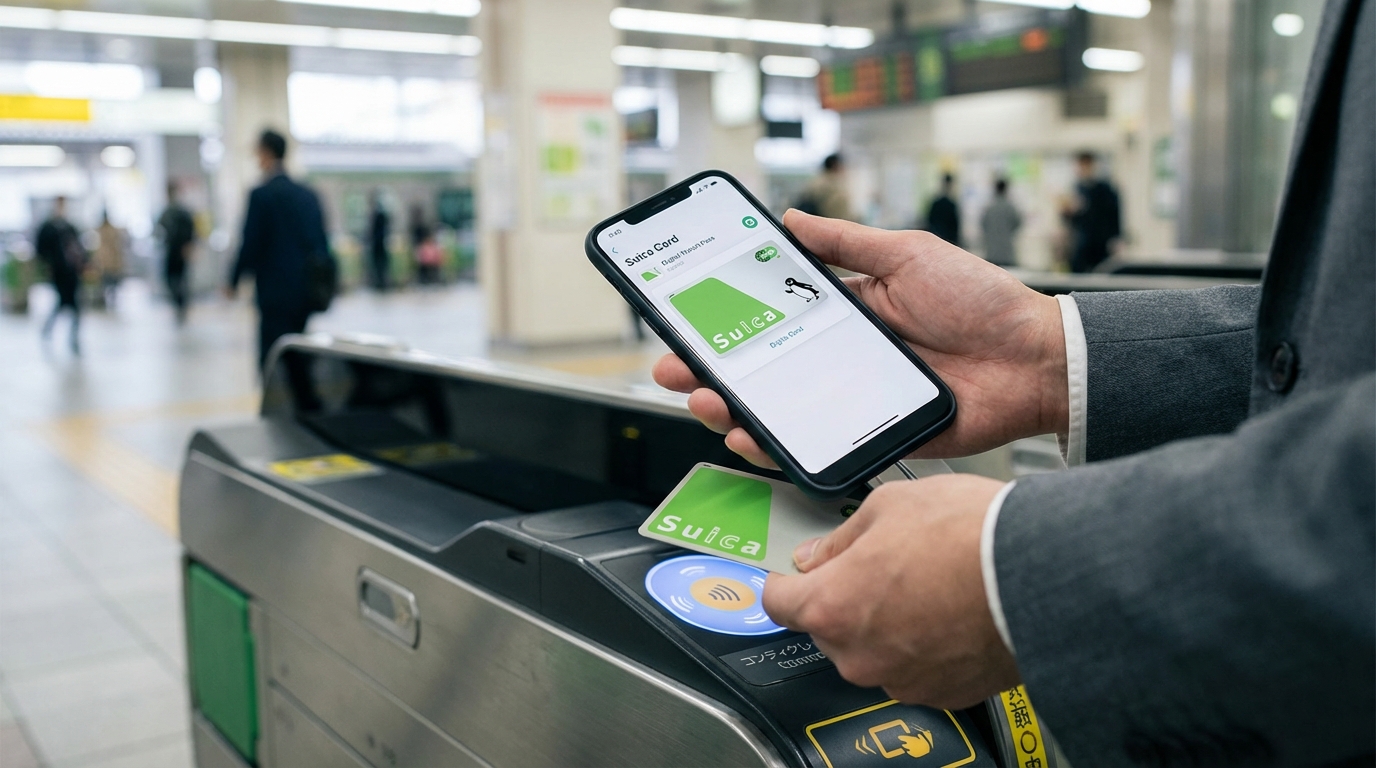 物理カードからモバイルSuicaへの取り込み方法