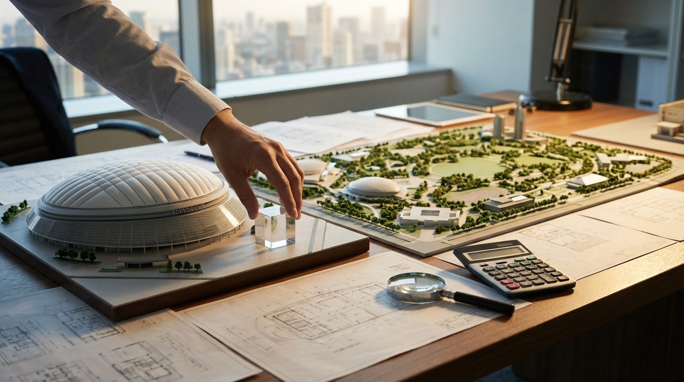 東京ドーム何個分の答え:建築面積46,755㎡で割るだけ!