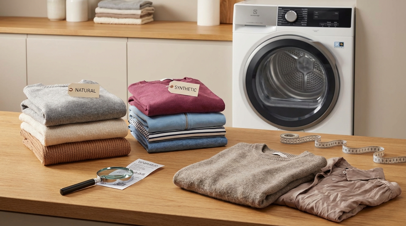 乾燥機で縮む素材は「天然素材」と「一部の化学繊維」