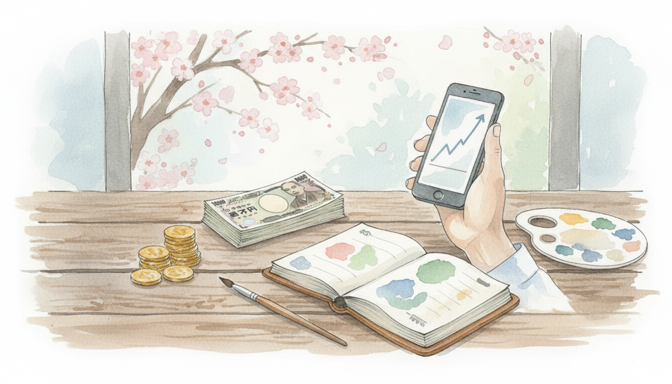 実際に50マンドルを日本円に換算するシーン