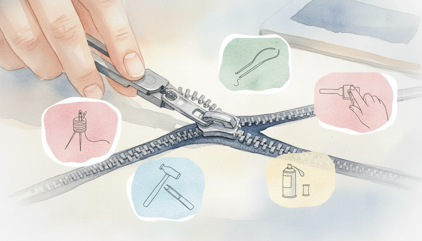 【状況別】チャック外れた直し方を具体的に解説